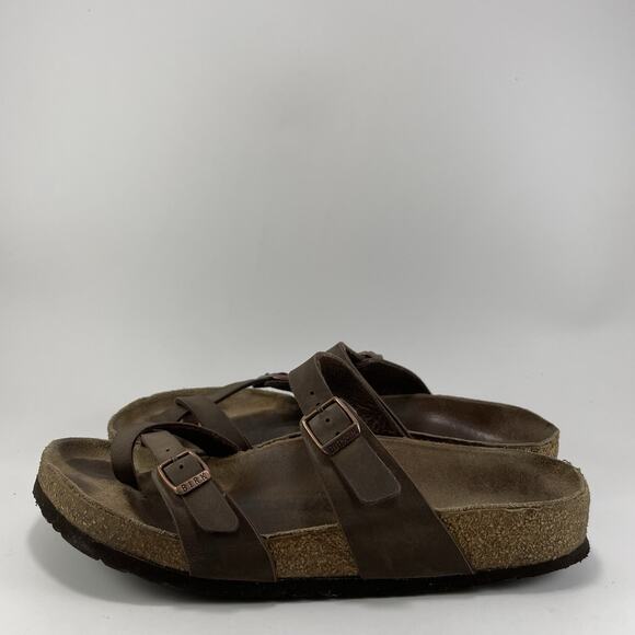 Birkenstock Mayari Toe Loop Sandals Womens Size 40 US Size 9-9.5 Brown Birkibuc - Picture 3 of 10
